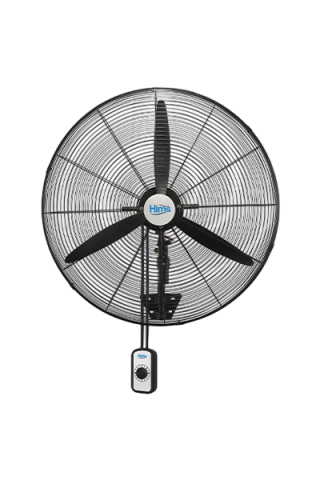Hims Hef-Da750 210W 75 Cm Siyah 3 Kanat Anahtarlı Sanayi Tipi Duvar Vantilatörü