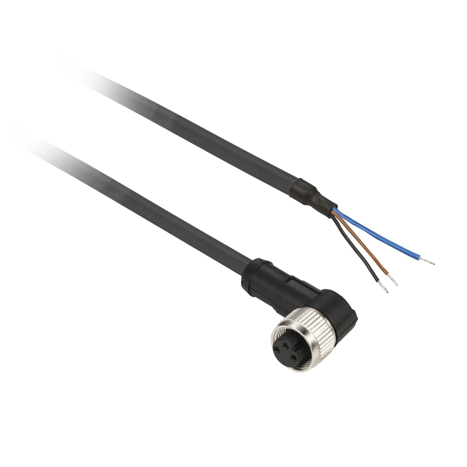 Telemecanique Sensors XZCP0666L2 Ön Kablolu Konnektörler Xz - Dirsekli Dişi - M8 - 3 Pim - Kablo Pur 2M