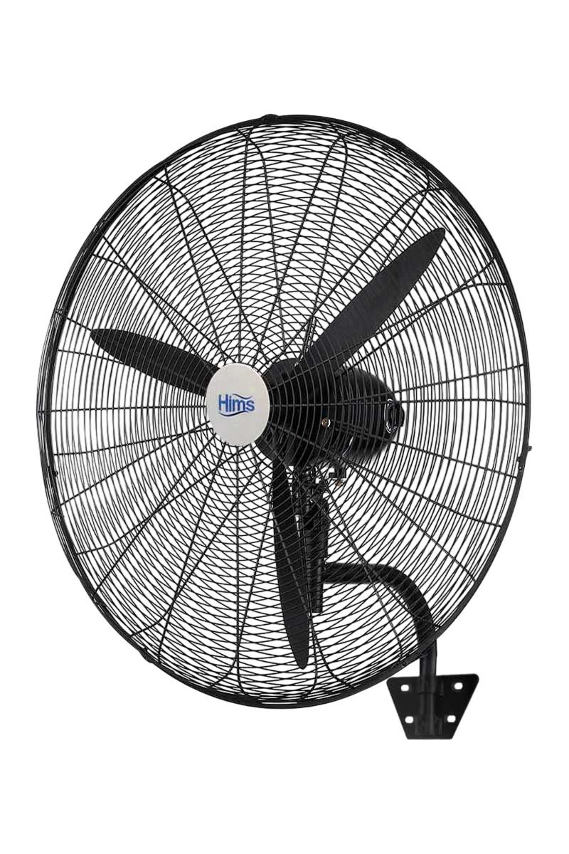 Hims Hef-D650 190W 26 İnç Siyah Alüminyum 3 Kanatlı Sanayi Tipi Duvar Vantilatörü