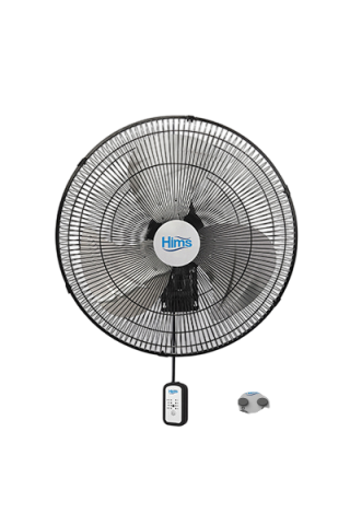 Hims Hef-Dk500 130W 50 Cm Siyah 3 Kanat Kumandalı Sanayi Tipi Duvar Vantilatörü