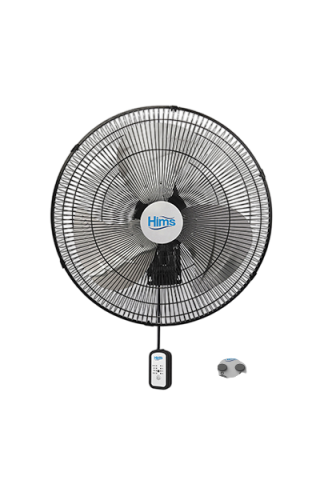 Hims Hef-Dk500 130W 50 Cm Siyah 3 Kanat Kumandalı Sanayi Tipi Duvar Vantilatörü