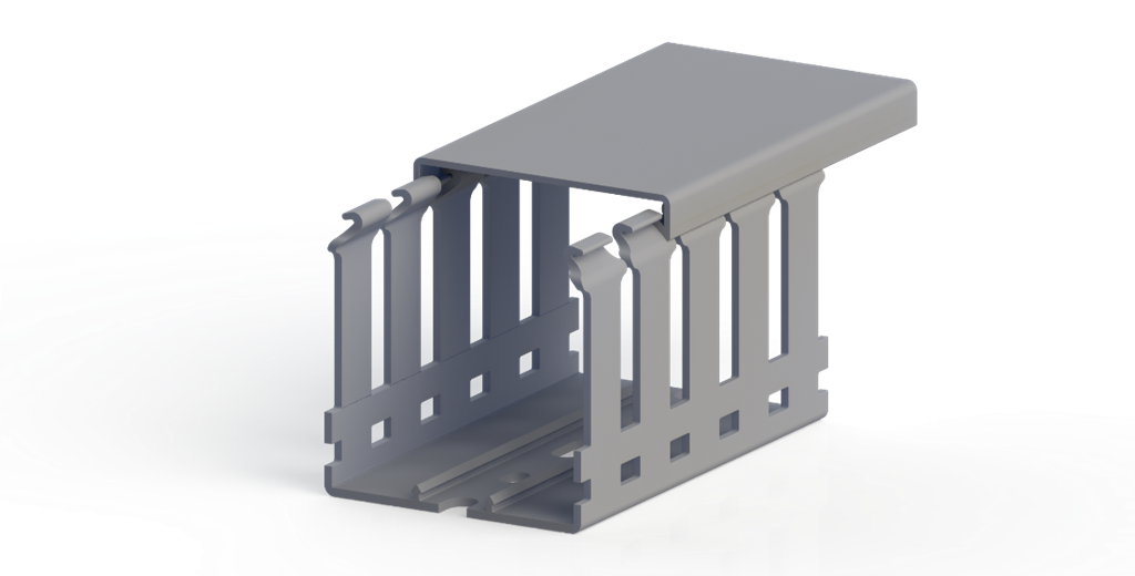 Klemsan 5556060WS KKD 6060 60X60 Kablo Kanalı (Gri) (Kalın Slot)