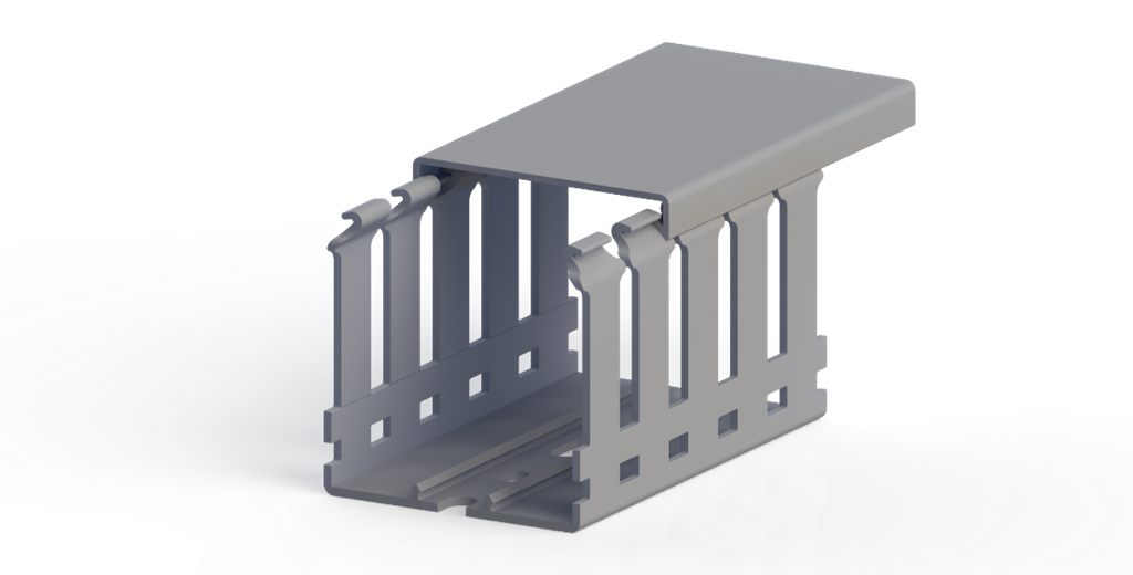 Klemsan 5556060WS KKD 6060 60X60 Kablo Kanalı (Gri) (Kalın Slot)