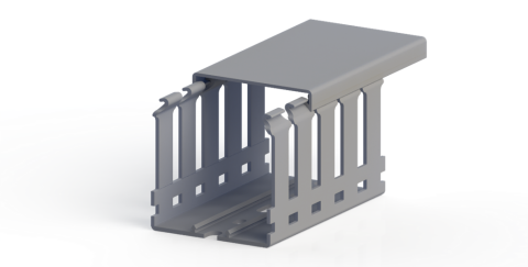 Klemsan 5556060WS KKD 6060 60X60 Kablo Kanalı (Gri) (Kalın Slot)