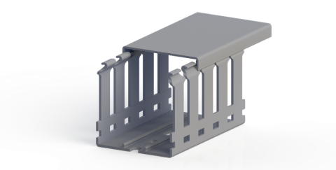 Klemsan 5556060WS KKD 6060 60X60 Kablo Kanalı (Gri) (Kalın Slot)