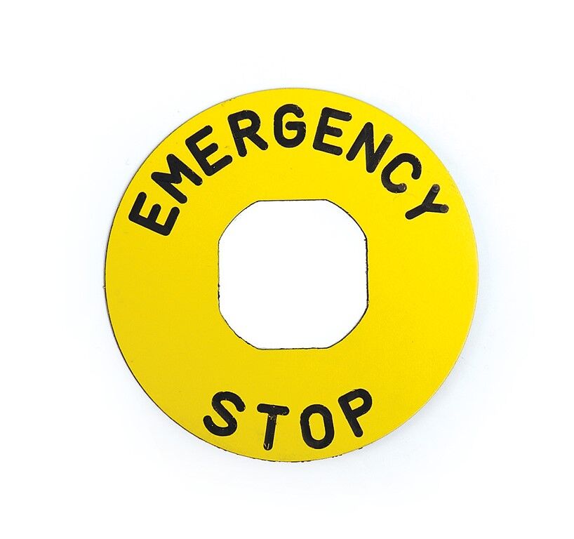 Emas BET60P Aksesuar (EMERGENCY STOP) Baskılı Etiket