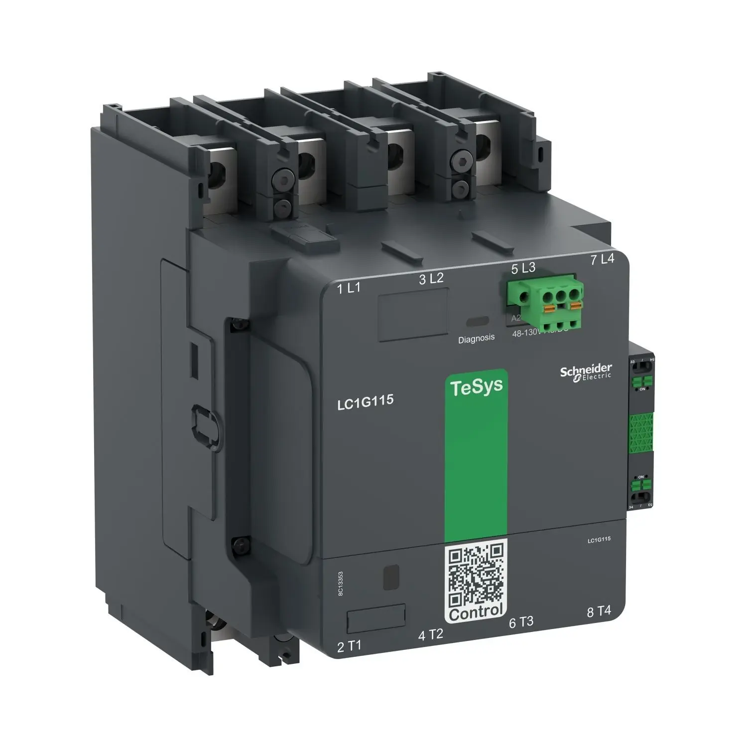 Schneider LC1G1504KUEN  150 4P Std 100-250V ACDC TesysGiga Kontaktör