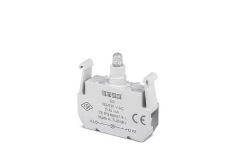 Emas BK Yedek LED'li 100-230V AC Kırmızı Sinyal Blok