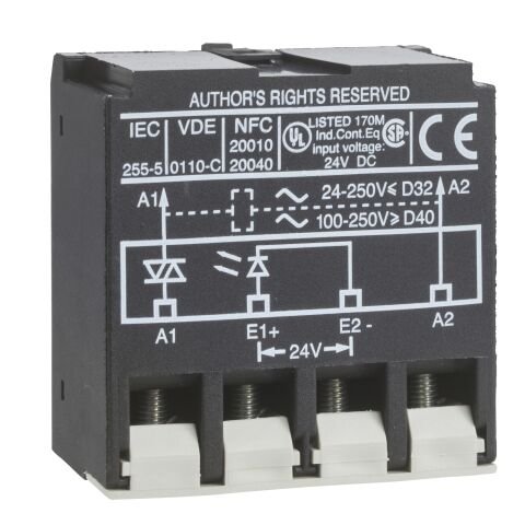 Schneider Electric LA4DWB Tesys D Dc Besleme Bloğu 24Vdc-250Vac