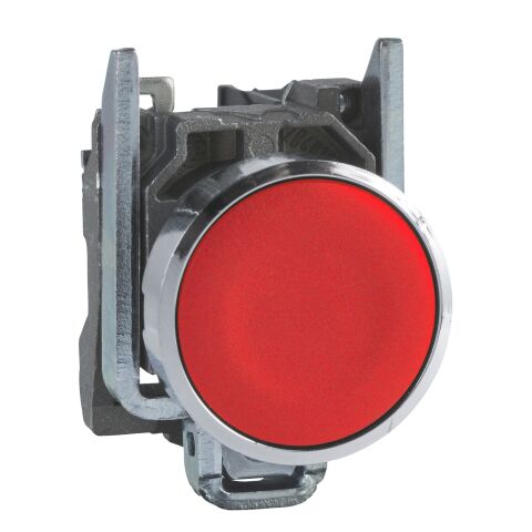 Schneider Electric XB4BA41 complete pushbutton XB4 - Ø22 mm - spring return