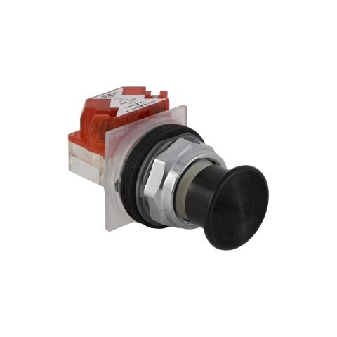 Schneider Electric 9001KR24BH13 Buton Ø 30 - Metal Şev - Mantar Başlık Ø 35 Mm - Siyah - 1 K/A