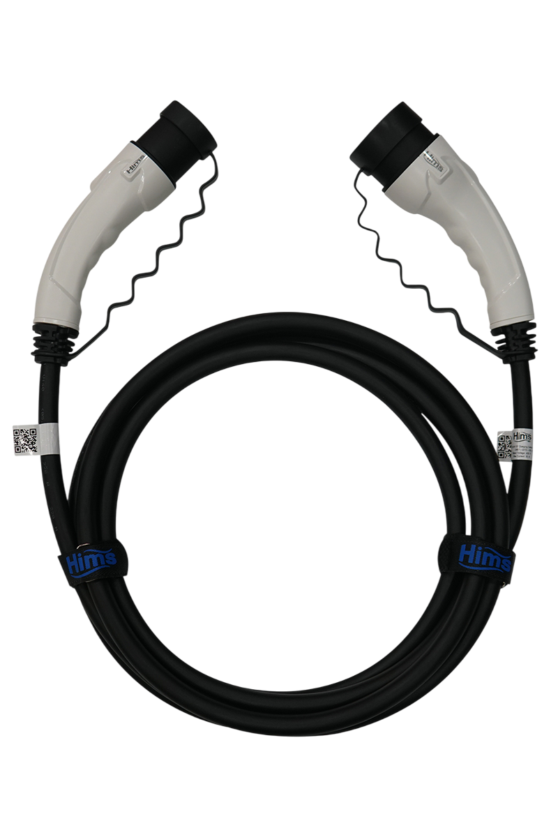 Hims EMEF-11T2-XY-5 11Kw Tip 2 Siyah Soketli 5M Elektrikli Araç Şarj Kablosu