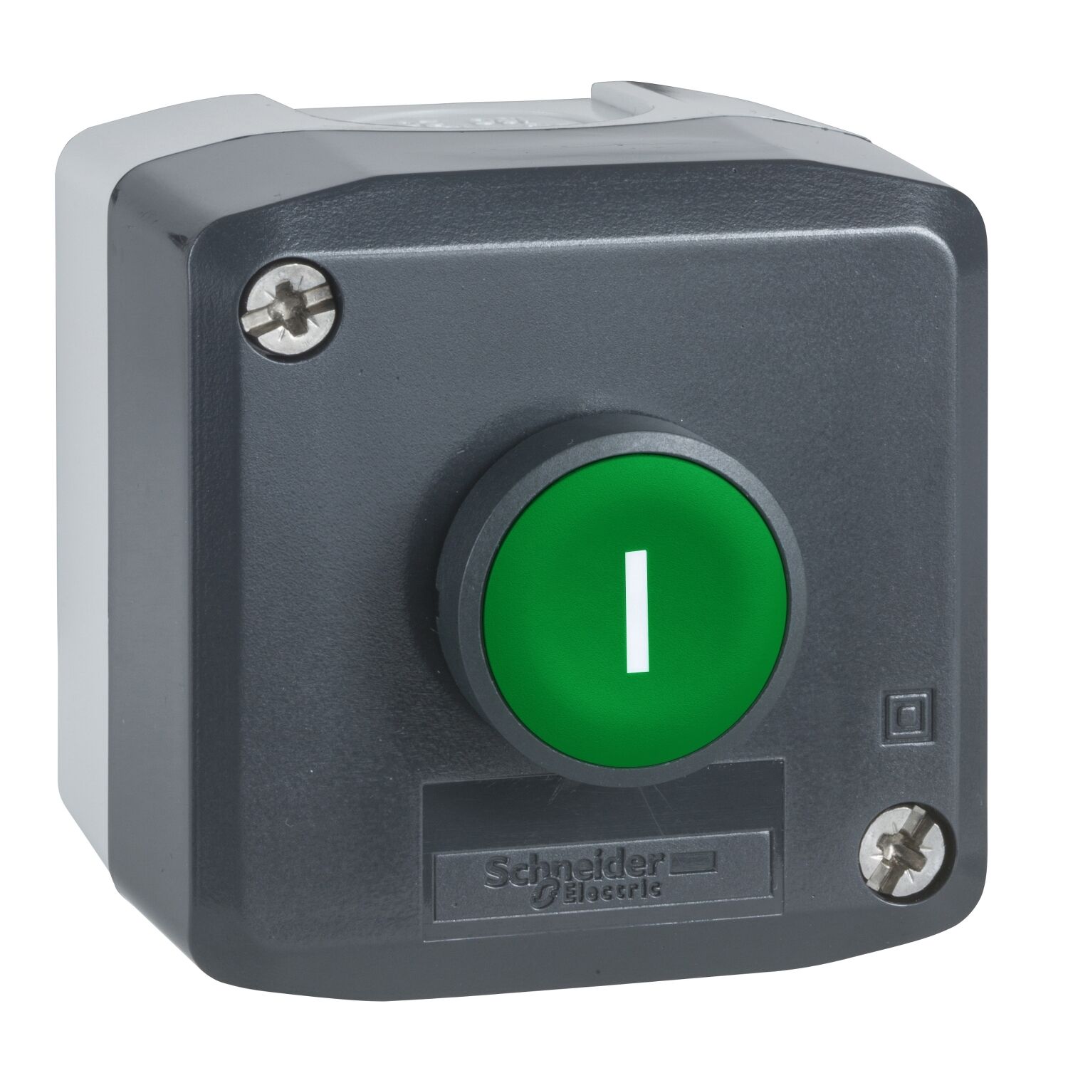 Schneider Electric XALD102 Gri Kumanda Kutusu - 1 Yeşil Buton Ø22 Yaylı Dönüş 1Na ''G''