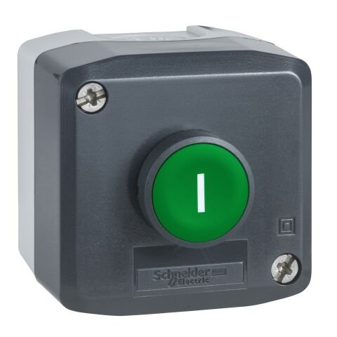 Schneider Electric XALD102 Gri Kumanda Kutusu - 1 Yeşil Buton Ø22 Yaylı Dönüş 1Na ''G''