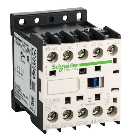 Schneider Electric CA3KN22FD Tesys K Kontrol Rölesi - 2 Na + 2 Nk - <Lt/>= 690 V - 110 V Dc Standart Bobin