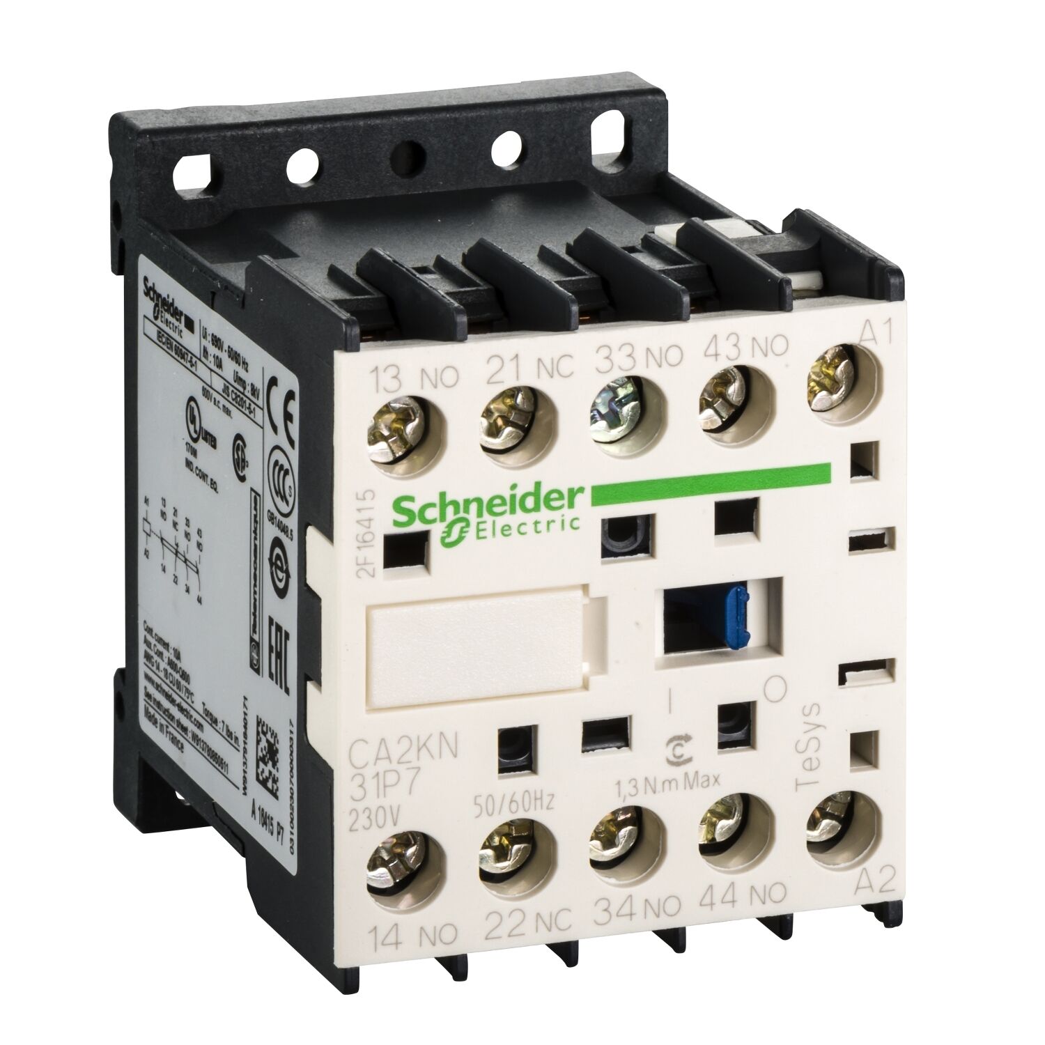 Schneider Electric CA2KN31P7 Tesys K Yardımcı Kontaktör 230Vac 3Na1Nk