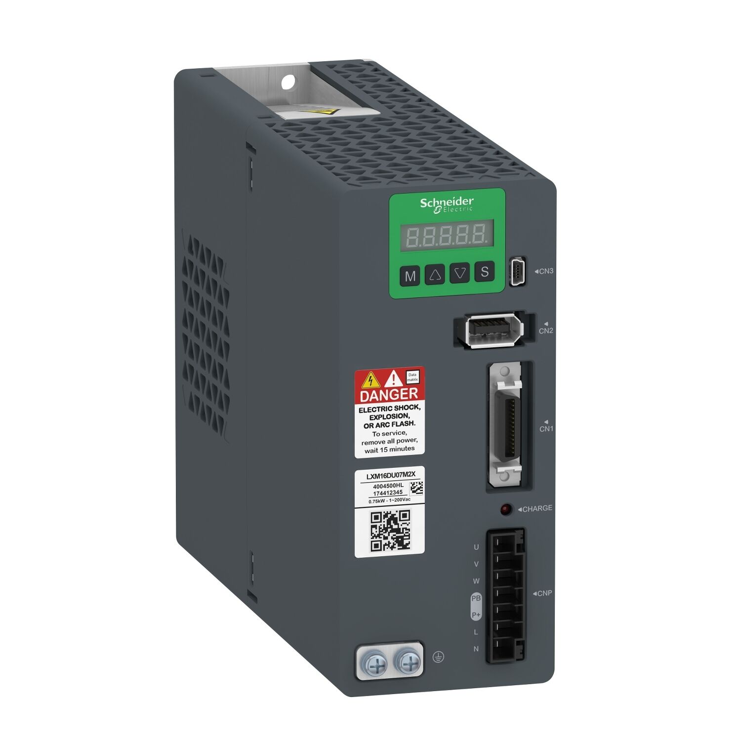 Schneider Electric LXM16DU07M2X ServoDrive Lexium16D PT 1~220Vac 0.75kW - TeSys F Kontaktör Bobini 415-440VAC