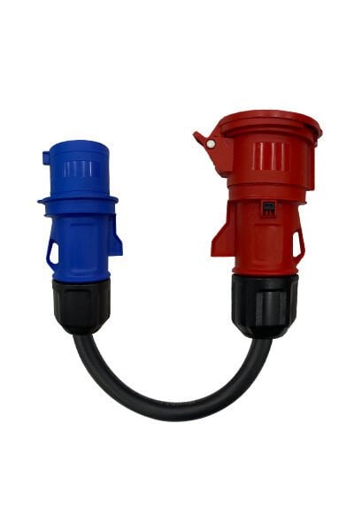 Hims HCCA-TM32-30 Cee Norm Adaptör 3X6 Ttr 3/32A Fiş - 5/32A Priz 30Cm Kablolu Dönüştürücü