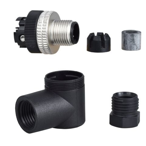 Telemecanique Sensors XZCC12MCM40B Kablolu Konnektör Erkek M12 4Pim Dirsekli
