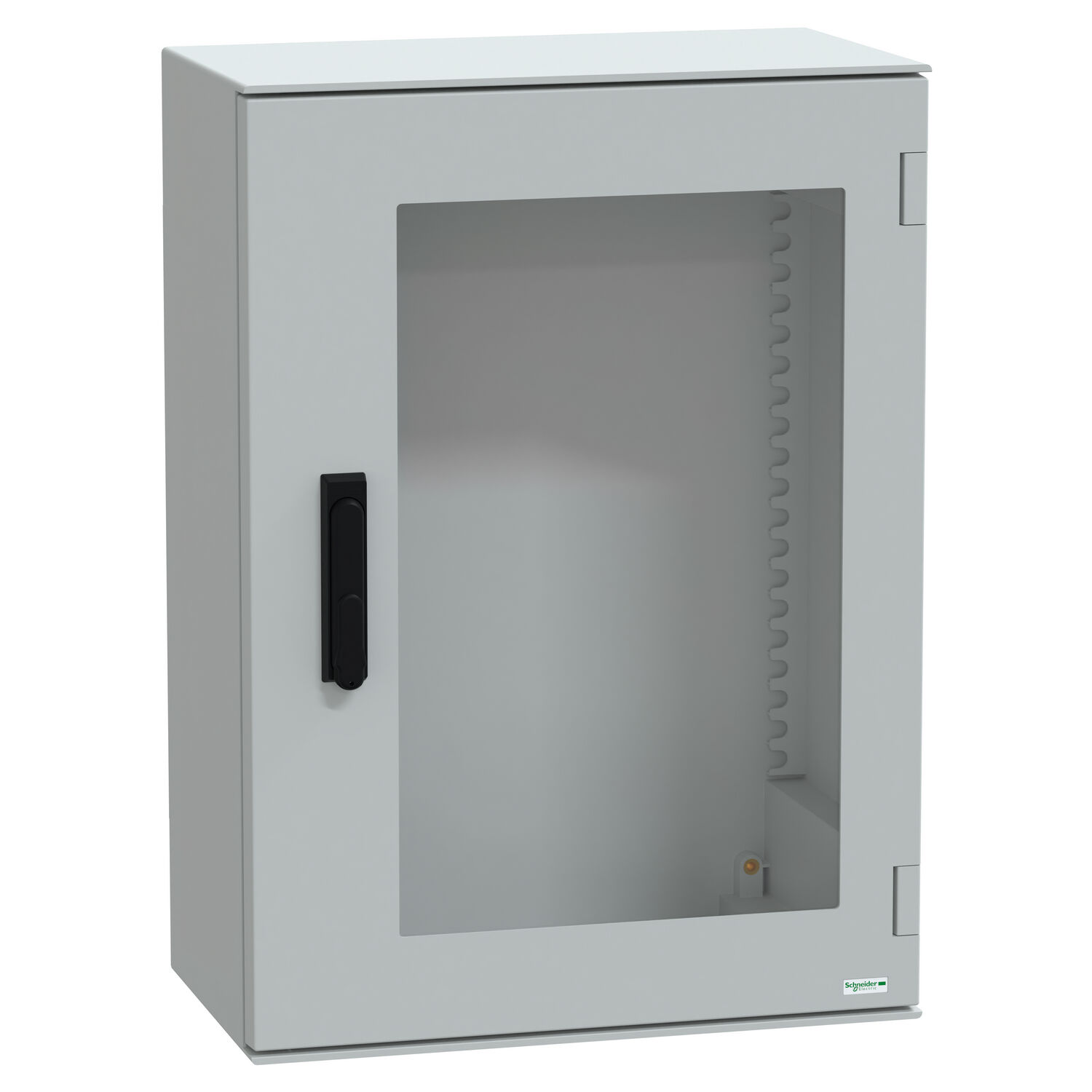 Schneider NSYPLM75TVG Duvara Monte Polyester Muhafaza, Panelset Plm, Camlı Kapı, Kulplu, 747X536X300Mm, Ip66, Ik08, Ral 7035