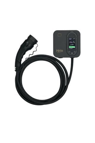 Hims HCDKS-22 22Kw Tip 2 Soketli Kablolu Siyah Smart Elektrikli Araç Şarj İstasyonu