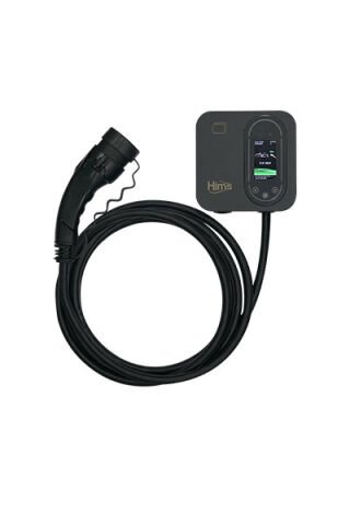 Hims HCDKS-22 22Kw Tip 2 Soketli Kablolu Siyah Smart Elektrikli Araç Şarj İstasyonu