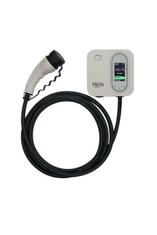Hims HCDKB-22 22Kw Tip 2 Soketli Kablolu Beyaz Smart Elektrikli Araç Şarj İstasyonu