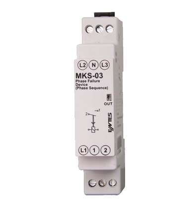 Entes MKS-03 Motor Faz Koruma Rölesi 220Vac 8A 1N/O Kontak Faz Yokluğu M1132