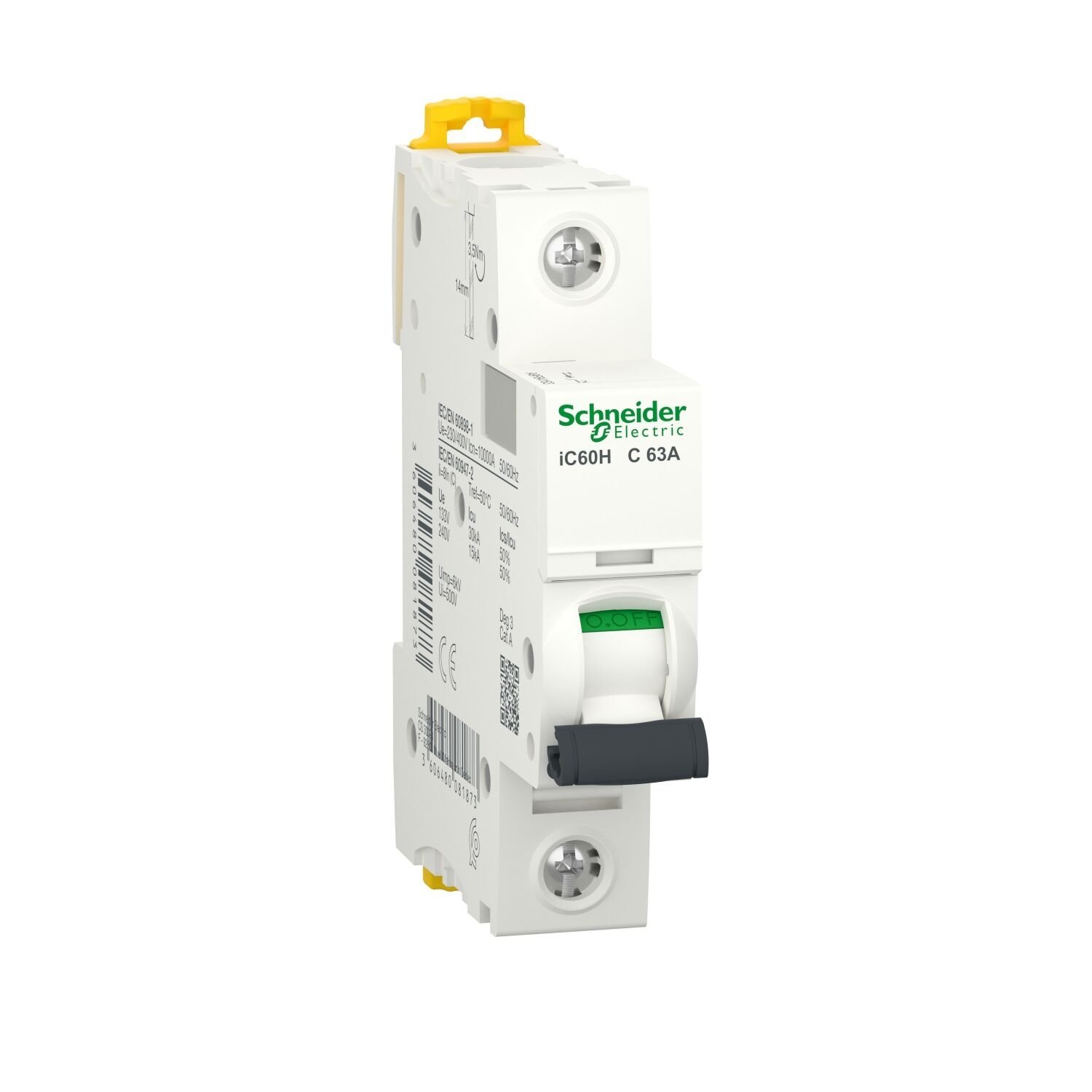 Schneider Electric A9F84163 İc60H - Minyatür Devre Kesici - 1P - 63A - C Eğrisi