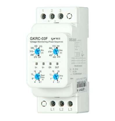 Entes GKRC-03F 3 Faz Aşırı Ve Düşük Gerilim Faz Sırası Faz Yokluğu Gerilim Koruma Rölesi M1663