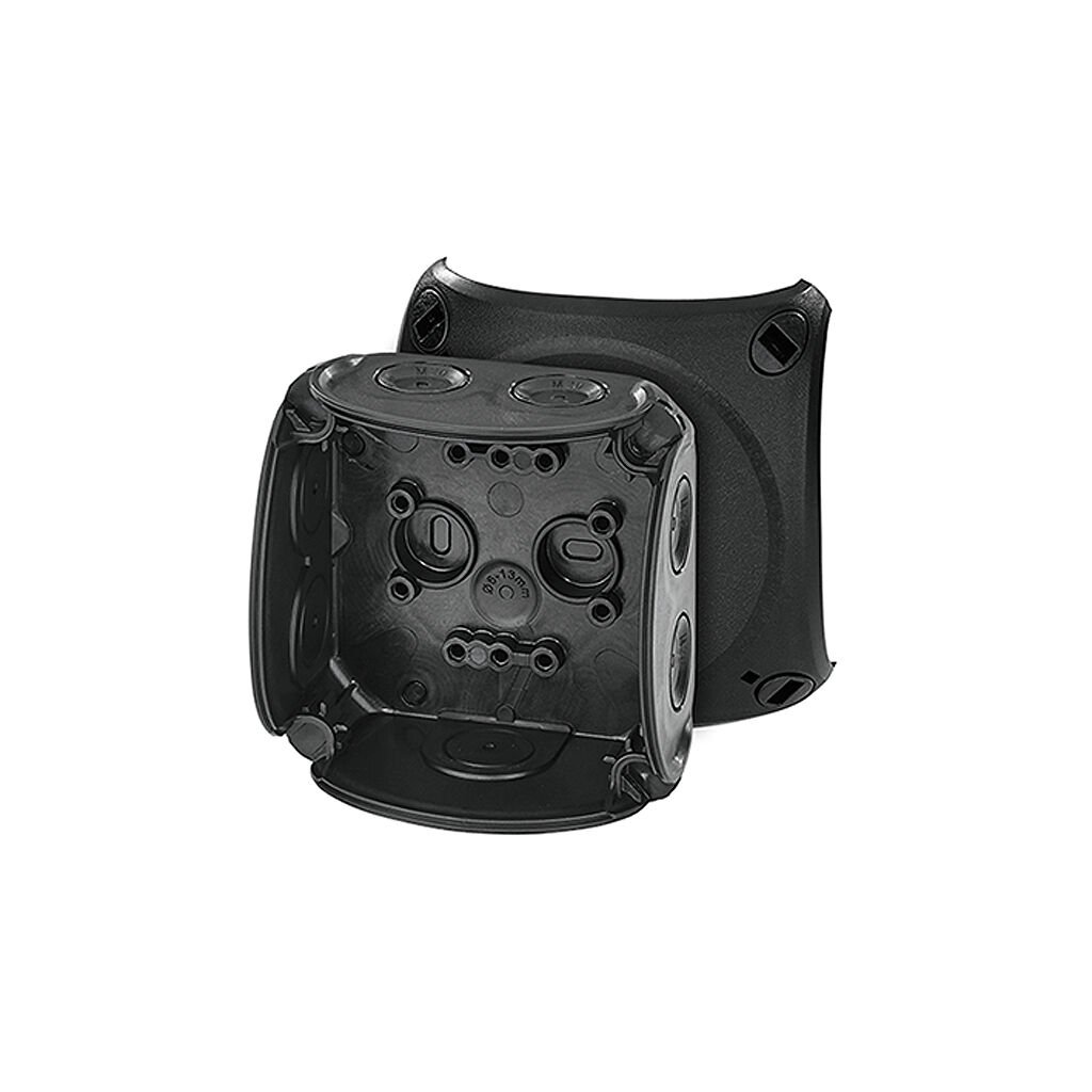 Hensel DK 0200 B 93x93x62    Buat; IP66, IK07, PP, H/S F, FR, Elastik Membran, RAL 9011 (Siyah)