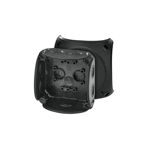 Hensel DK 0200 B 93x93x62    Buat; IP66, IK07, PP, H/S F, FR, Elastik Membran, RAL 9011 (Siyah)