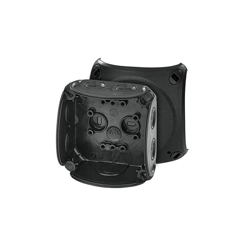 Hensel DK 0200 B 93x93x62    Buat; IP66, IK07, PP, H/S F, FR, Elastik Membran, RAL 9011 (Siyah)