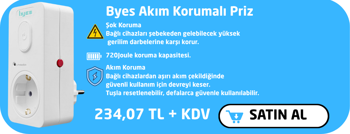 byes akım korumalı priz